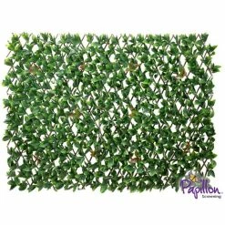 1 X 2m Extendable Artificial Laurel Leaf Screening Trellis (3ft 3in X 6ft 7in) - By Papillon™