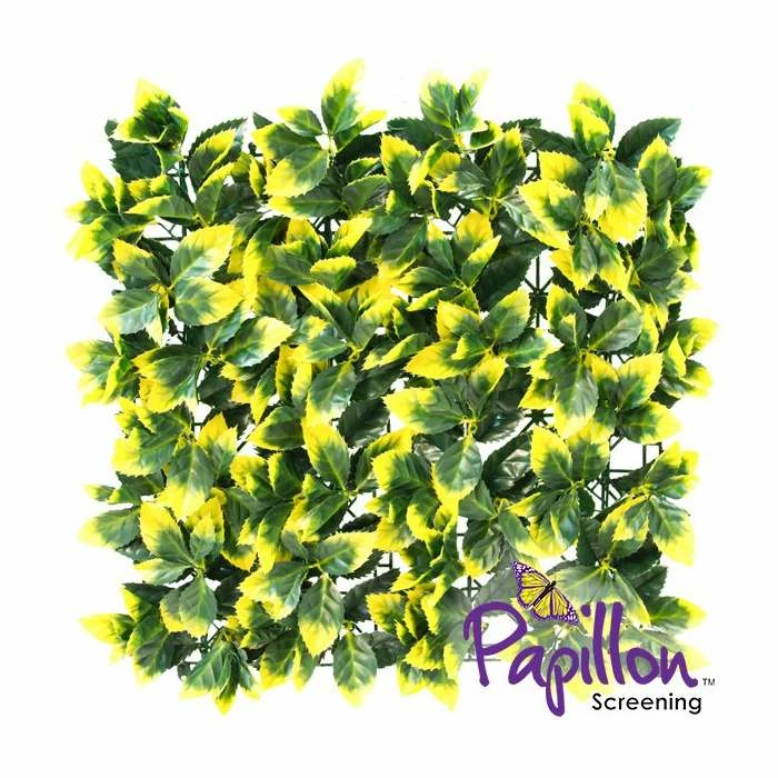 50x50cm Yellow Leaf Artificial Hedge Panel (1ft 7in X 1ft 7in) - By Papillon™ 3 50x50cm Yellow Leaf Artificial Hedge Panel (1ft 7in X 1ft 7in) - By Papillon™