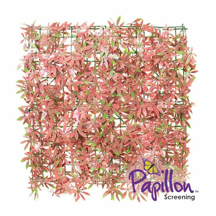 50x50cm Red Acer Artificial Hedge Panel (1ft 7in X 1ft 7in) - By Papillon™ 3 50x50cm Red Acer Artificial Hedge Panel (1ft 7in X 1ft 7in) - By Papillon™