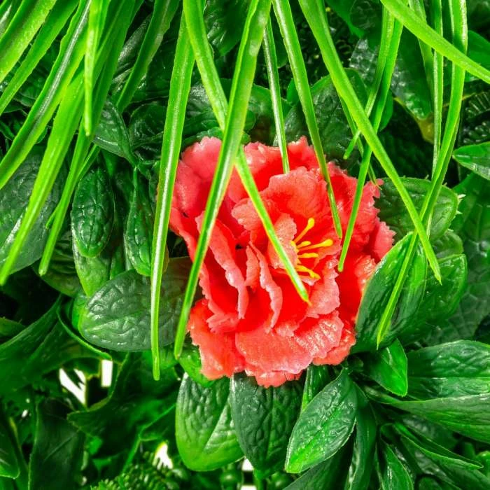 1x1m Artificial Mixed Plants Red Rose Green Wall Hedge Panel (3ft 3in X 3ft 3in) - By Papillon™ 5 1x1m Artificial Mixed Plants Red Rose Green Wall Hedge Panel (3ft 3in X 3ft 3in) - By Papillon™ - Image 3