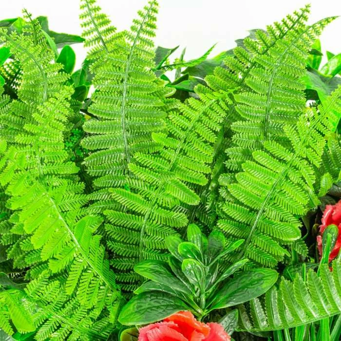 1x1m Artificial Mixed Plants Red Rose Green Wall Hedge Panel (3ft 3in X 3ft 3in) - By Papillon™ 9 1x1m Artificial Mixed Plants Red Rose Green Wall Hedge Panel (3ft 3in X 3ft 3in) - By Papillon™ - Image 7