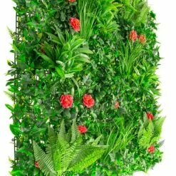 1x1m Artificial Mixed Plants Red Rose Green Wall Hedge Panel (3ft 3in X 3ft 3in) - By Papillon™ 18 1x1m Artificial Mixed Plants Red Rose Green Wall Hedge Panel (3ft 3in X 3ft 3in) - By Papillon™ -Plants outlet store GS11021 add image 6 66c7