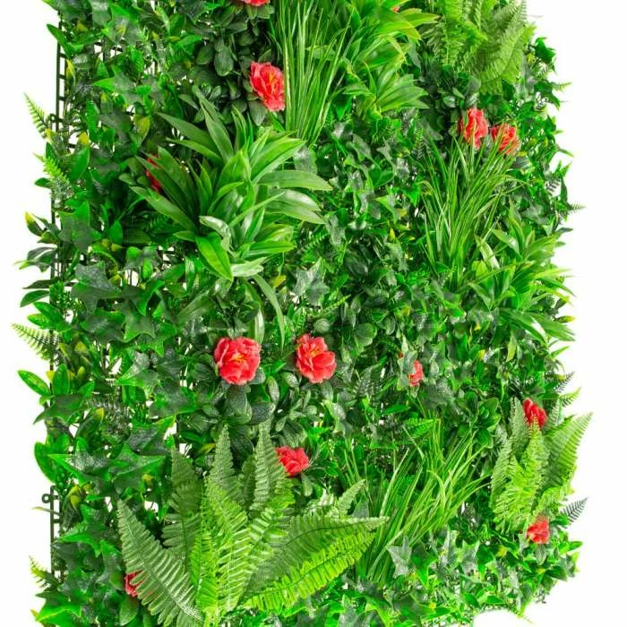 1x1m Artificial Mixed Plants Red Rose Green Wall Hedge Panel (3ft 3in X 3ft 3in) - By Papillon™ 10 1x1m Artificial Mixed Plants Red Rose Green Wall Hedge Panel (3ft 3in X 3ft 3in) - By Papillon™ - Image 8