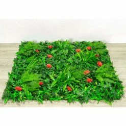 1x1m Artificial Mixed Plants Red Rose Green Wall Hedge Panel (3ft 3in X 3ft 3in) - By Papillon™ 19 1x1m Artificial Mixed Plants Red Rose Green Wall Hedge Panel (3ft 3in X 3ft 3in) - By Papillon™ -Plants outlet store GS11021 add image 7 9e83