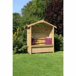 Wooden Three Seater Cottage Arbour With Storage Box 2.1m (6ft 10in) -Plants outlet store GS1300 add image 1 80d8