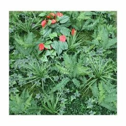 1m X 1m Artificial Shutter Grass With Anthurium Screening Hedge Panel