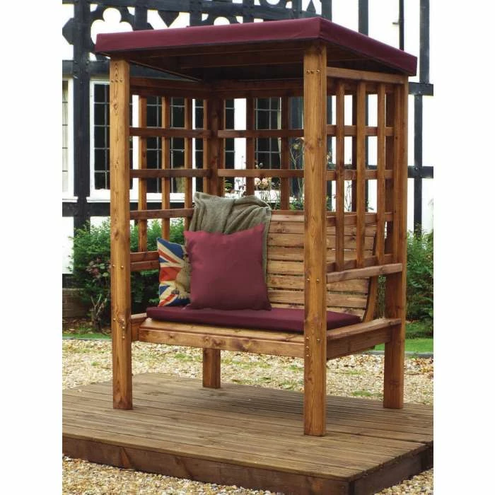 Bramham Two Seat Arbour Burgundy 3 Bramham Two Seat Arbour Burgundy