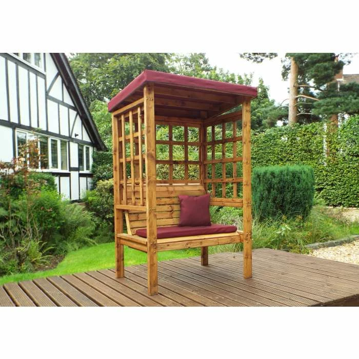 Bramham Two Seat Arbour Burgundy 4 Bramham Two Seat Arbour Burgundy - Image 2