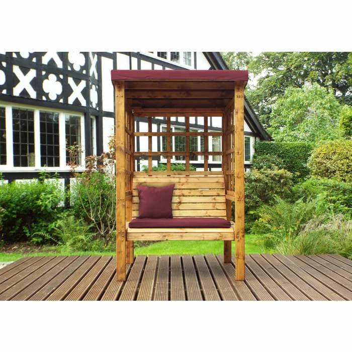 Bramham Two Seat Arbour Burgundy 5 Bramham Two Seat Arbour Burgundy - Image 3