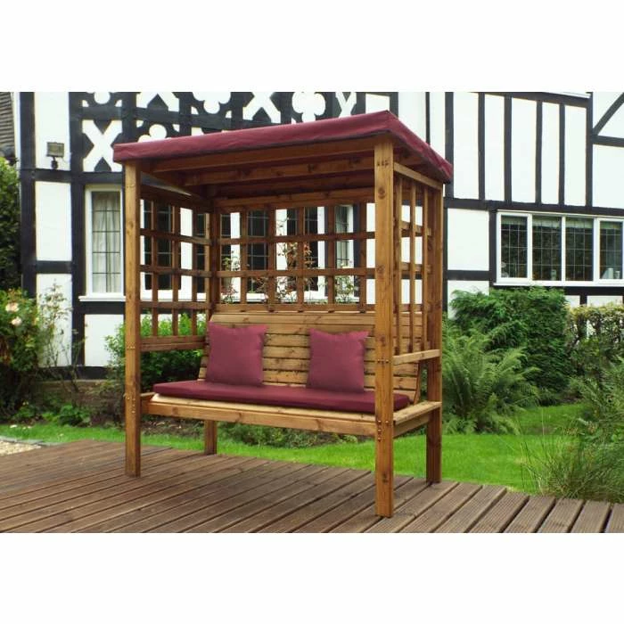 Bramham Three Seat Arbour Burgundy 3 Bramham Three Seat Arbour Burgundy