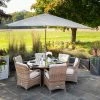 Luxury Rattan 6 Seater Circular Garden Dining Set By Primrose Living -Plants outlet store Natural FU102219 2 FullSet b5cb