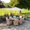 Luxury Rattan 8 Seater Oval Garden Dining Set By Primrose Living -Plants outlet store Natural FU102220 2 FullSet d60d