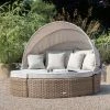 'Peony' Luxury Rattan Modular Daybed Sofa Set With Retractable Canopy By Primrose Living 2 'Peony' Luxury Rattan Modular Daybed Sofa Set With Retractable Canopy By Primrose Living -Plants outlet store Natural FU102222 5 FullSet 327b