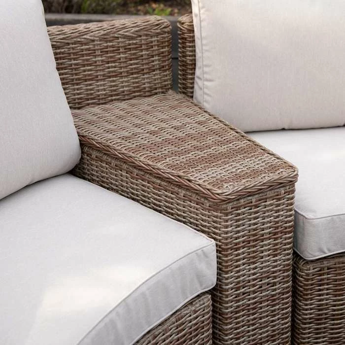 'Peony' Luxury Rattan 8 Seater Modular Garden Sofa Set With Storage Basket, Coffee Table And Footstools By Primrose Living 5 'Peony' Luxury Rattan 8 Seater Modular Garden Sofa Set With Storage Basket, Coffee Table And Footstools By Primrose Living - Image 3
