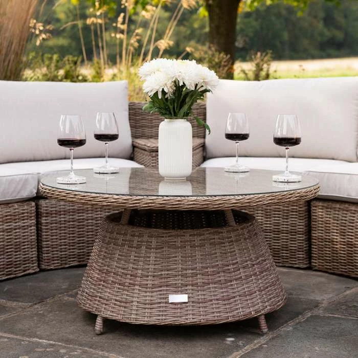 'Peony' Luxury Rattan 8 Seater Modular Garden Sofa Set With Storage Basket, Coffee Table And Footstools By Primrose Living 6 'Peony' Luxury Rattan 8 Seater Modular Garden Sofa Set With Storage Basket, Coffee Table And Footstools By Primrose Living - Image 4