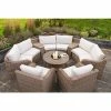 'Peony' Luxury Rattan 8 Seater Modular Garden Sofa Set With Storage Basket And Coffee Table By Primrose Living -Plants outlet store Natural FU102226 FullSet 960b