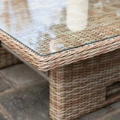 'Peony' Luxury Rattan 6 Seater Modular Garden Sofa Set With Square Rising Table And Parasol By Primrose Living 18 'Peony' Luxury Rattan 6 Seater Modular Garden Sofa Set With Square Rising Table And Parasol By Primrose Living -Plants outlet store Natural FU102230 2 TableCloseCorner 3518