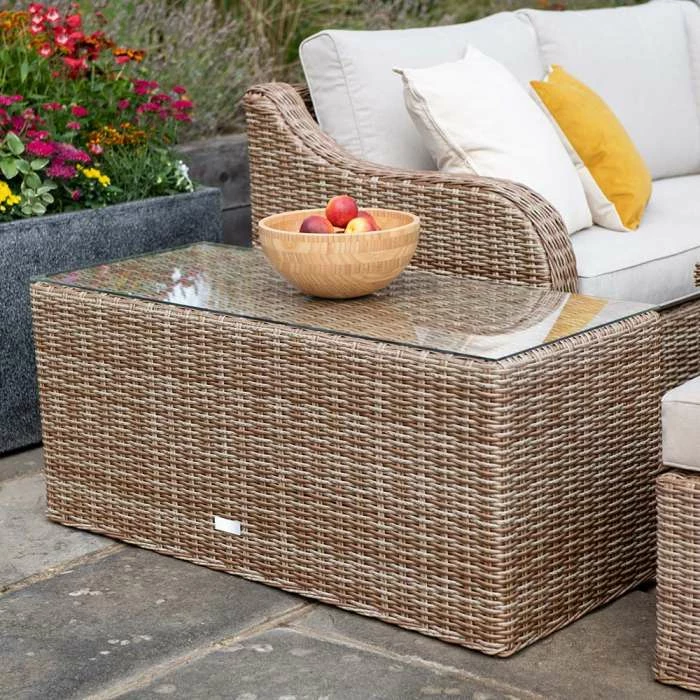 'Peony' Luxury Rattan 9 Seater Modular Garden Sofa Set With Square Rising Table And Footstools By Primrose Living 8 'Peony' Luxury Rattan 9 Seater Modular Garden Sofa Set With Square Rising Table And Footstools By Primrose Living - Image 6