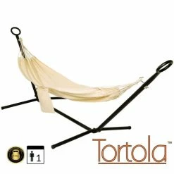 Nautical Outdoor Garden Hammock With Hammock Stand With Carry Bag - By Tortola®