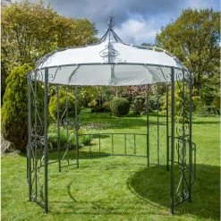 3m X 3m Abbotsford Metal Gazebo With Bench -Plants outlet store OL4700 add image 3 f418