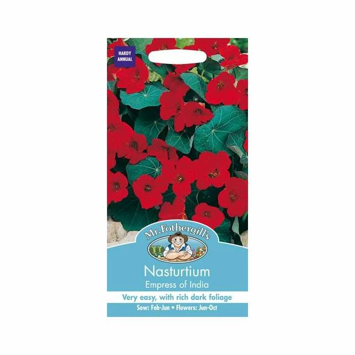 Nasturtium 'Empress Of India' Seeds | Tropaeolum Majus | By Mr Fothergills 4 Nasturtium 'Empress Of India' Seeds | Tropaeolum Majus | By Mr Fothergills - Image 2