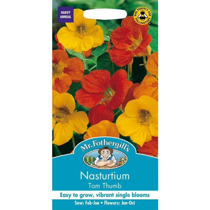 Nasturtium 'Tom Thumb' Seeds | Tropaeolum Majus | By Mr Fothergills 4 Nasturtium 'Tom Thumb' Seeds | Tropaeolum Majus | By Mr Fothergills - Image 2