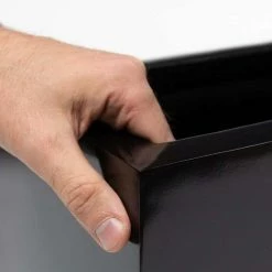 70cm Zinc Galvanised Black Trough Planter - By Primrose™ -Plants outlet store PP0005L add image 4 a16f