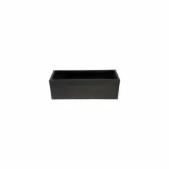 100cm Zinc Galvanised Black Trough Planter - By Primrose™ -Plants outlet store PP0005XL add image 1 4d52