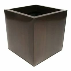 60cm Zinc Galvanised Mocha Brown Cube Planters - By Primrose™ 5 60cm Zinc Galvanised Mocha Brown Cube Planters - By Primrose™ -Plants outlet store PP0041J rollover image 6de6