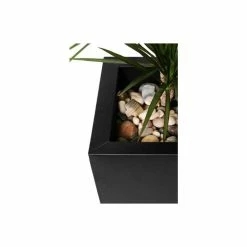 100cm Zinc Galvanised Black Tapered Cube Planter - By Primrose™ -Plants outlet store PP0068X add image 2 a6b9