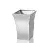 H49cm Zinc Galvanised Silver Flared Square Planter - By Primrose™ -Plants outlet store PP0250M main image 9f25