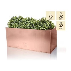 75cm Zinc Galvanised Trough Planter In A Copper Finish By Primrose™ -Plants outlet store PP0261L main image 45bf