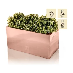 70cm Zinc Galvanised Trough Planter In A Copper Finish By Primrose™ -Plants outlet store PP0261S main image 2b6c