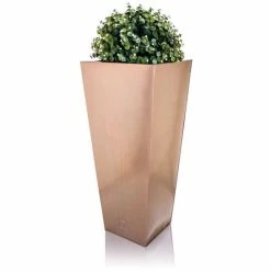 H70cm Zinc Galvanised Flared Square Planter In A Copper Finish By Primrose™ -Plants outlet store PP0262M add image 4 e674