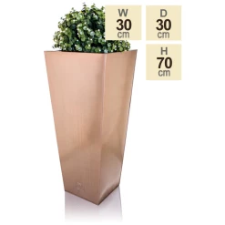 H70cm Zinc Galvanised Flared Square Planter In A Copper Finish By Primrose™ -Plants outlet store PP0262M main image d0c8