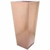 H70cm Zinc Galvanised Flared Square Planter In A Copper Finish By Primrose™ -Plants outlet store PP0262M rollover image c6ad