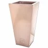 H48cm Zinc Galvanised Flared Square Planter In A Copper Finish By Primrose™ -Plants outlet store PP0262S rollover image eebc