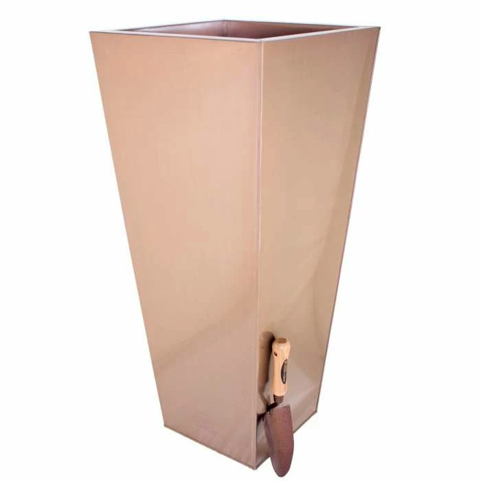 H116cm Zinc Galvanised Flared Square Planter In A Copper Finish By Primrose™ 5 H116cm Zinc Galvanised Flared Square Planter In A Copper Finish By Primrose™ - Image 3