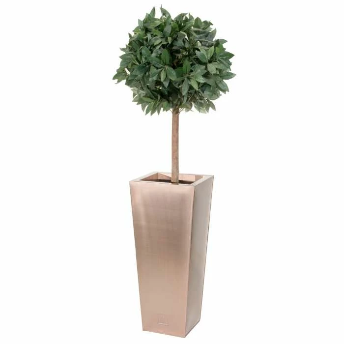 H116cm Zinc Galvanised Flared Square Planter In A Copper Finish By Primrose™ 6 H116cm Zinc Galvanised Flared Square Planter In A Copper Finish By Primrose™ - Image 4