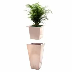 48cm Flared Square Planter Insert In A Copper Finish - By Primrose™