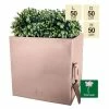 50cm Zinc Galvanised Cube Planter In A Copper Finish By Primrose™ -Plants outlet store PP0264XL main image 02f3