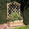 90cm Timber Rectangular Planter & Lattice -Plants outlet store PP0340 main image 3177