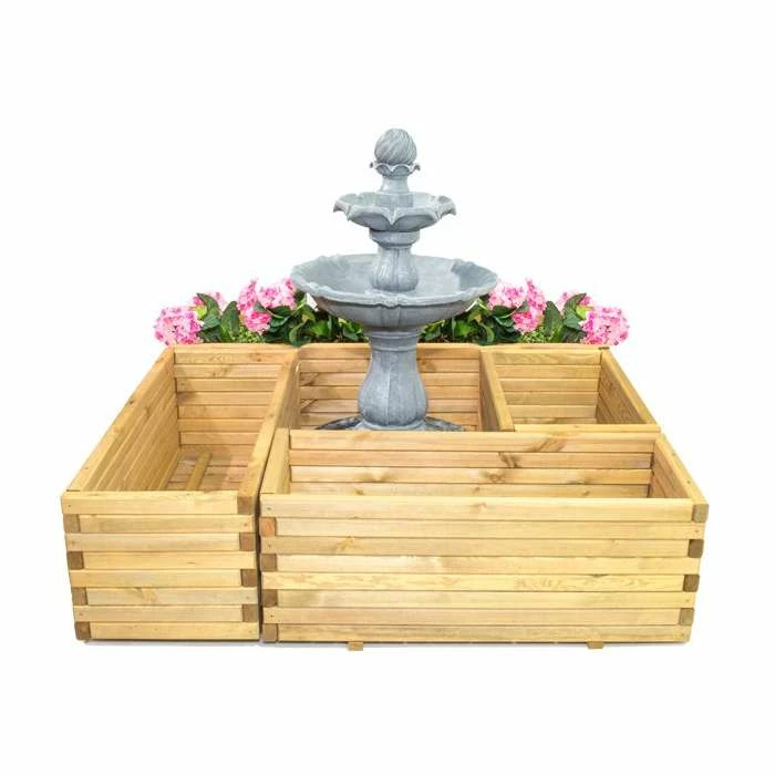 1.1m Pine Raised Trough Planter 11 1.1m Pine Raised Trough Planter - Image 9