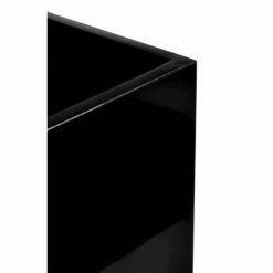 80cm Gloss Fibreglass Trough Planter In Black - By Primrose™ -Plants outlet store PP0402M add image 2 cd39