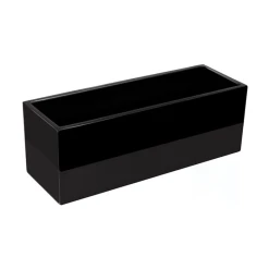 80cm Gloss Fibreglass Trough Planter In Black - By Primrose™ -Plants outlet store PP0402M main image 79cc