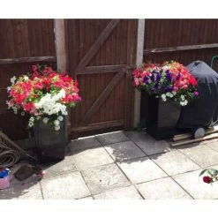 90cm X 40cm Gloss Tall Flared Square Fibreglass Planter In Black - By Primrose™ -Plants outlet store PP0404M add image 2 acc0