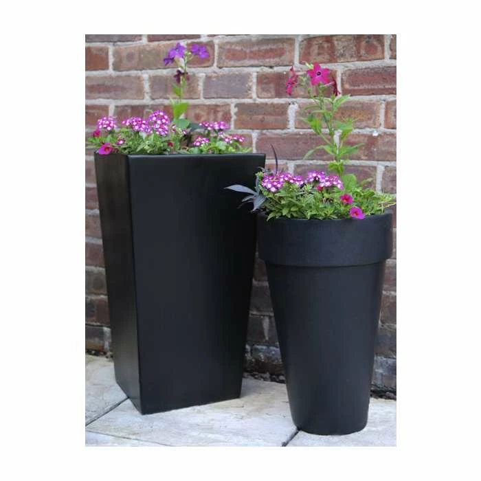 90cm X 40cm Tall Flared Square Fibreglass Planter In Matt Black - By Primrose™ 7 90cm X 40cm Tall Flared Square Fibreglass Planter In Matt Black - By Primrose™ - Image 5
