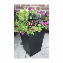 120cm X 43cm Tall Flared Square Fibreglass Planter In Matt Black - By Primrose™ -Plants outlet store PP0405XL add image 2 2d7a