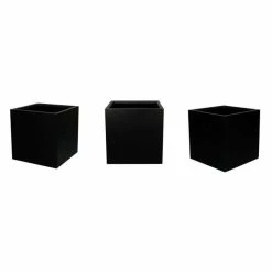 H60cm Fibreglass Cube Planter In Matt Black - By Primrose™ 9 H60cm Fibreglass Cube Planter In Matt Black - By Primrose™ -Plants outlet store PP0408L add image 3 ce51