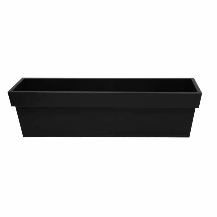 40cm Zinc Edge Black Trough Planters - By Primrose™ 5 40cm Zinc Edge Black Trough Planters - By Primrose™ - Image 3